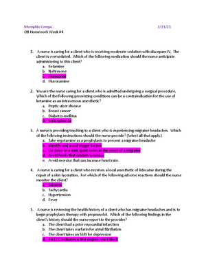 Compo M. Week2Homework - Memphis Compo 2/9/ Week 2 Assignment A nurse ...