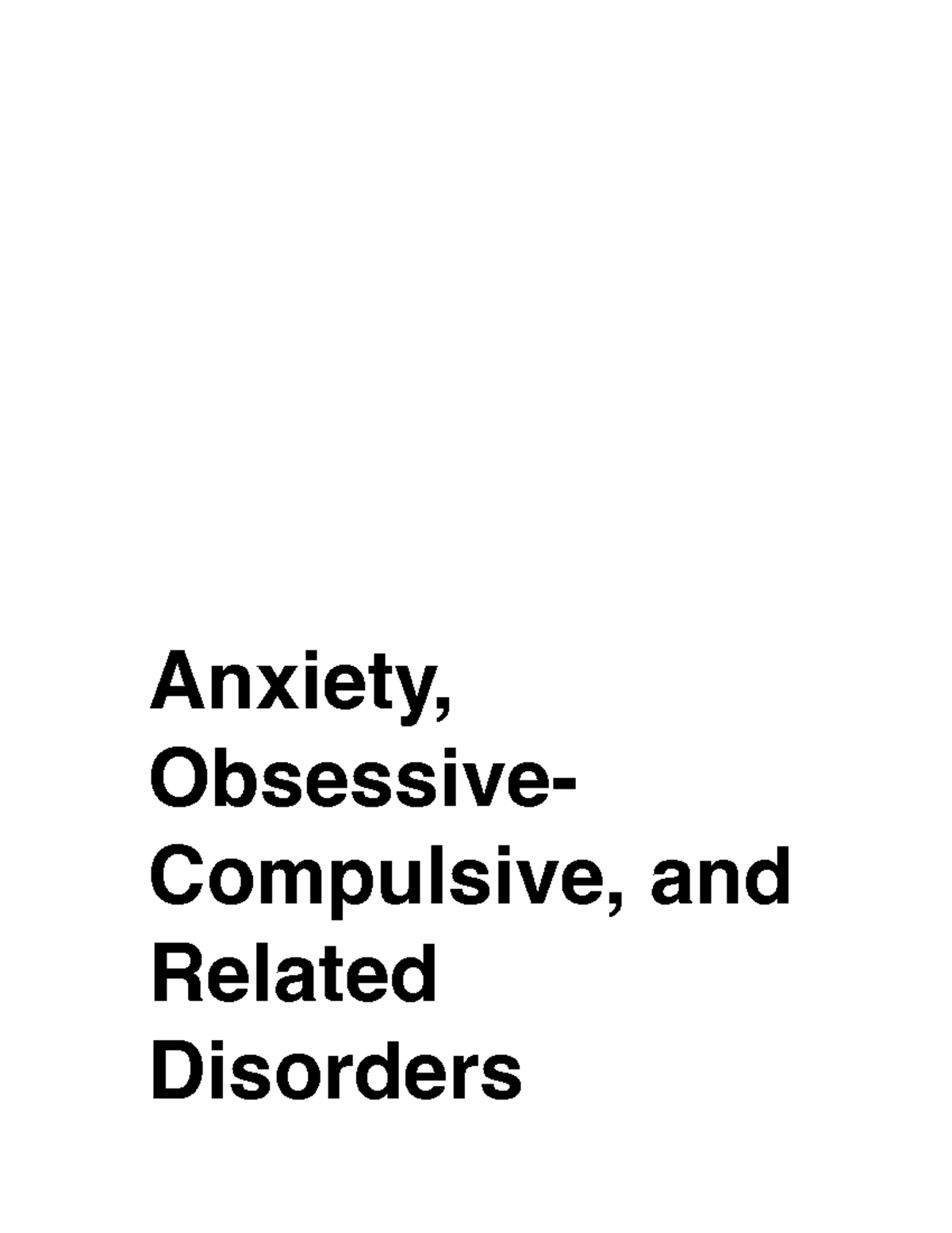 Chapter 27 - Anxiety, OCD, And Related Disorders-2 - Deprecated API ...