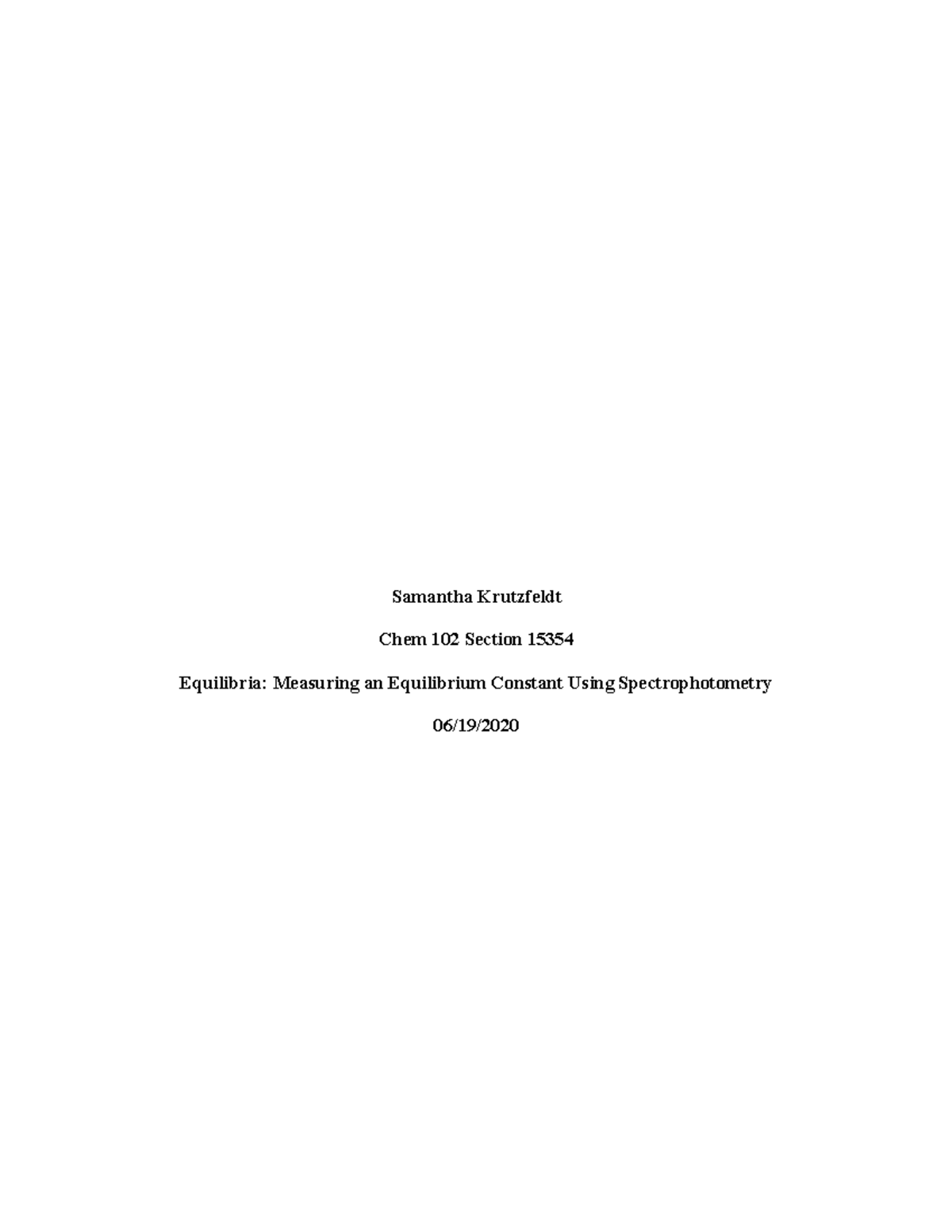 Spectroscopy lab report Warning TT undefined function 32 Samantha