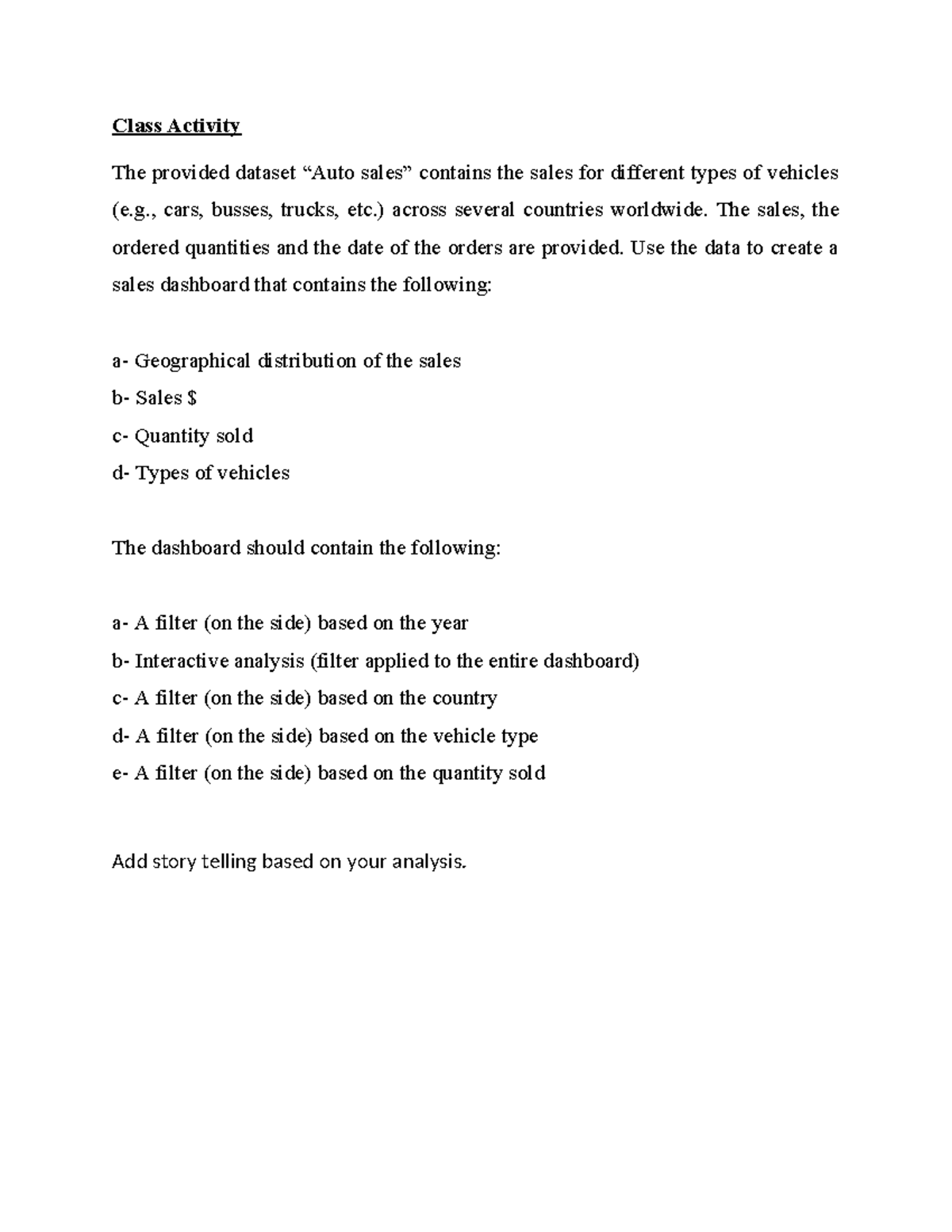Tableau Activity (2) (1) - Class Activity The provided dataset “Auto ...