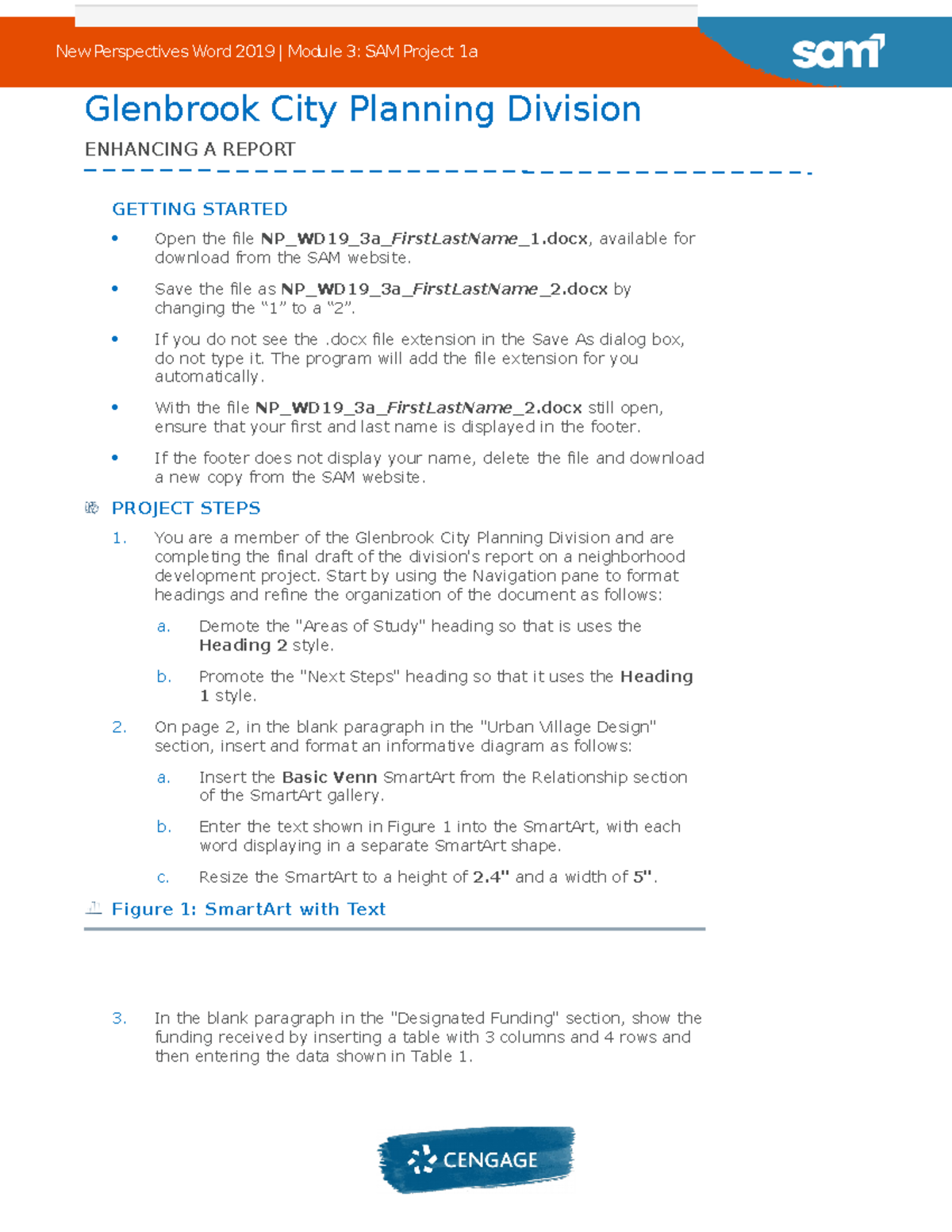 Instructions NP WD19 3a - New Perspectives Word 2019 | Module 3: SAM ...