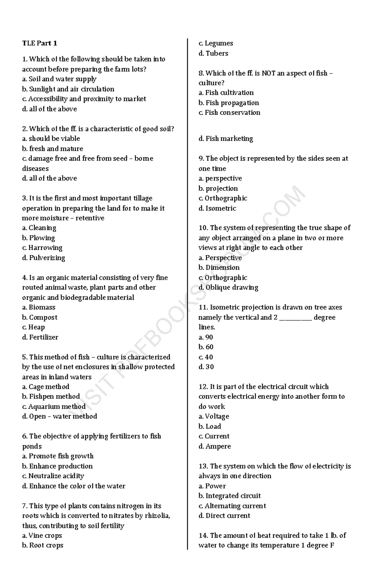 Part 1 Technology and Livelihood Education pdfbooksforum - TLE Part 1 1 ...