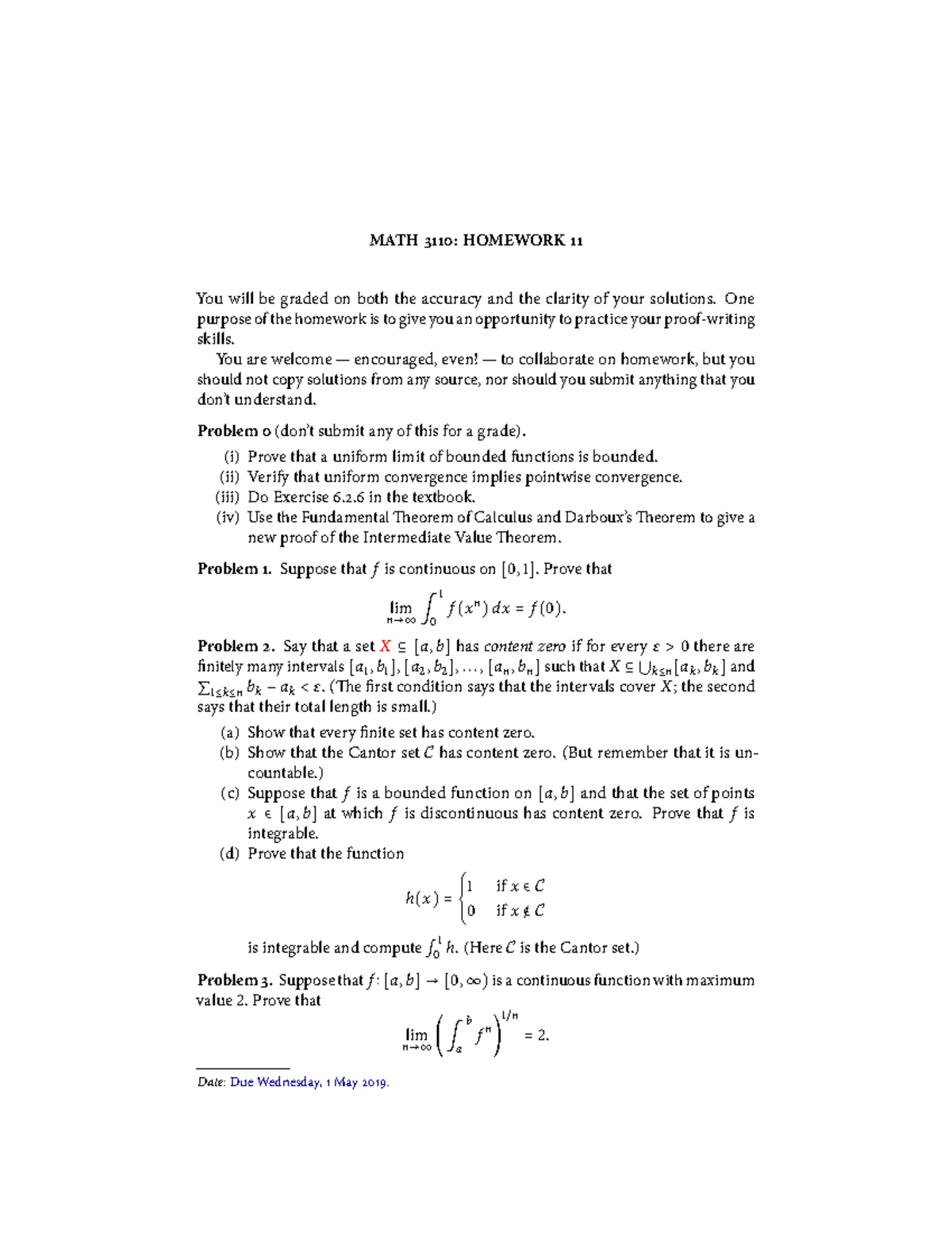 3110-hw11 - Homework from Math 3110 taught by Professor Zach Norwood ...