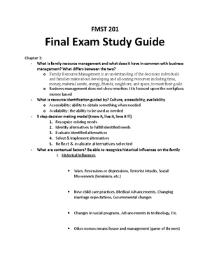 FMST 13 Notes - Chapter Thirteen- Defining Success What is Social ...