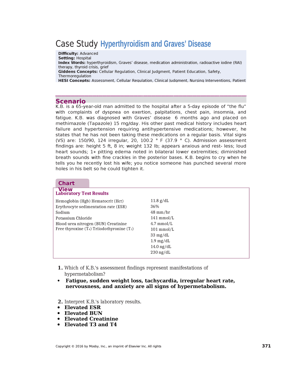 case study 79 hyperthyroidism and graves disease