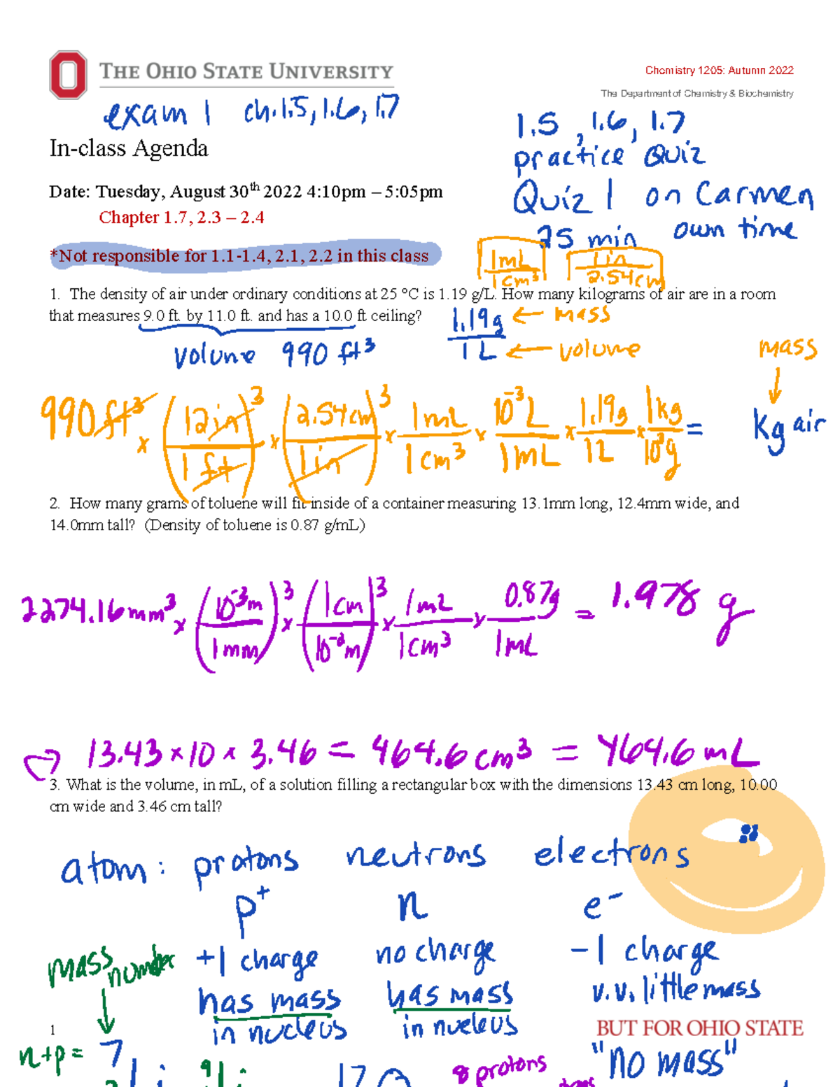 5 Aug30 ch 1.7 and 2.3 2.4 Filled IJN - 1 In-class Agenda Date: Tuesday ...