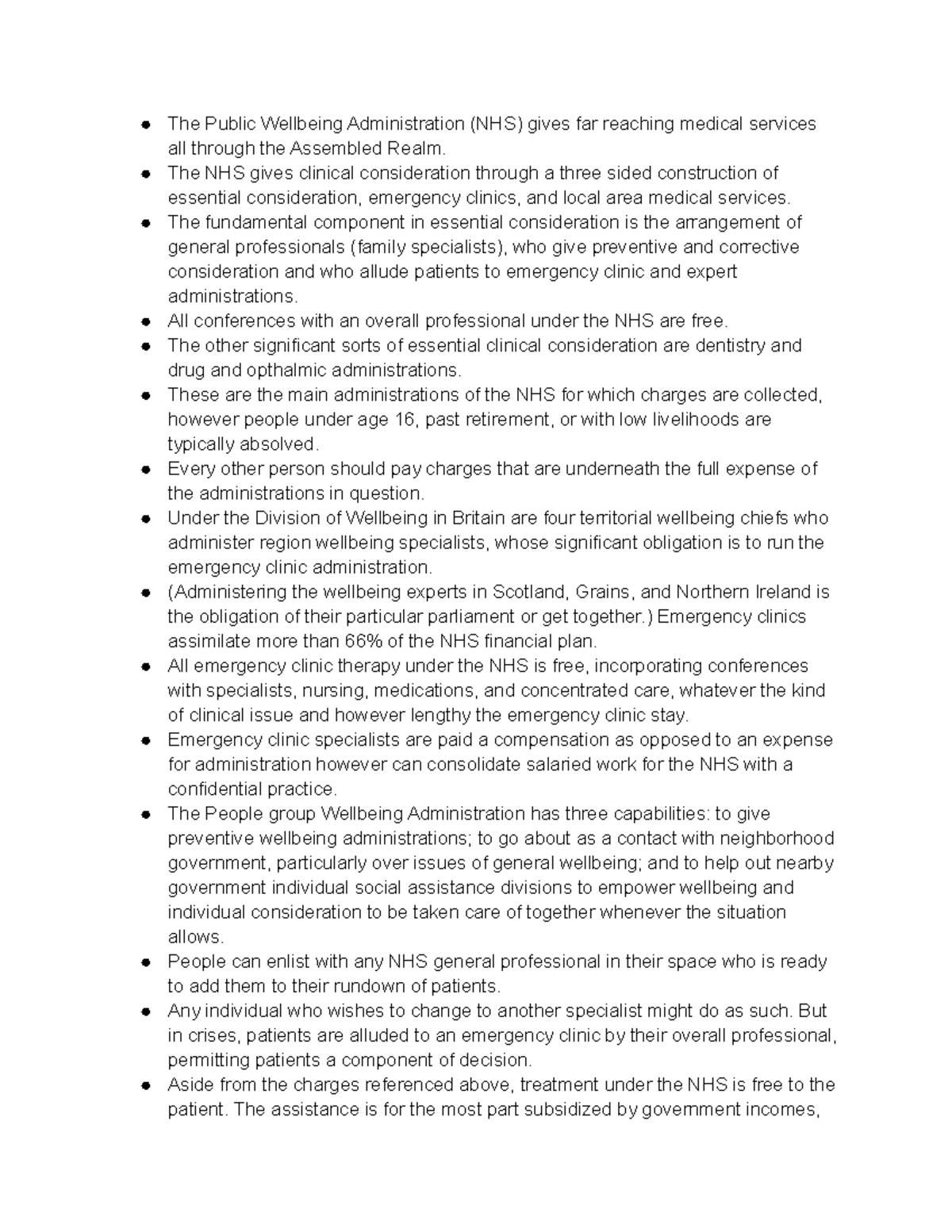 UK Health and Welfare - lecture notes from class - The Public Wellbeing ...