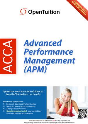 ACCA APM S21 Notes 2 Reading Notes ACCA Advanced