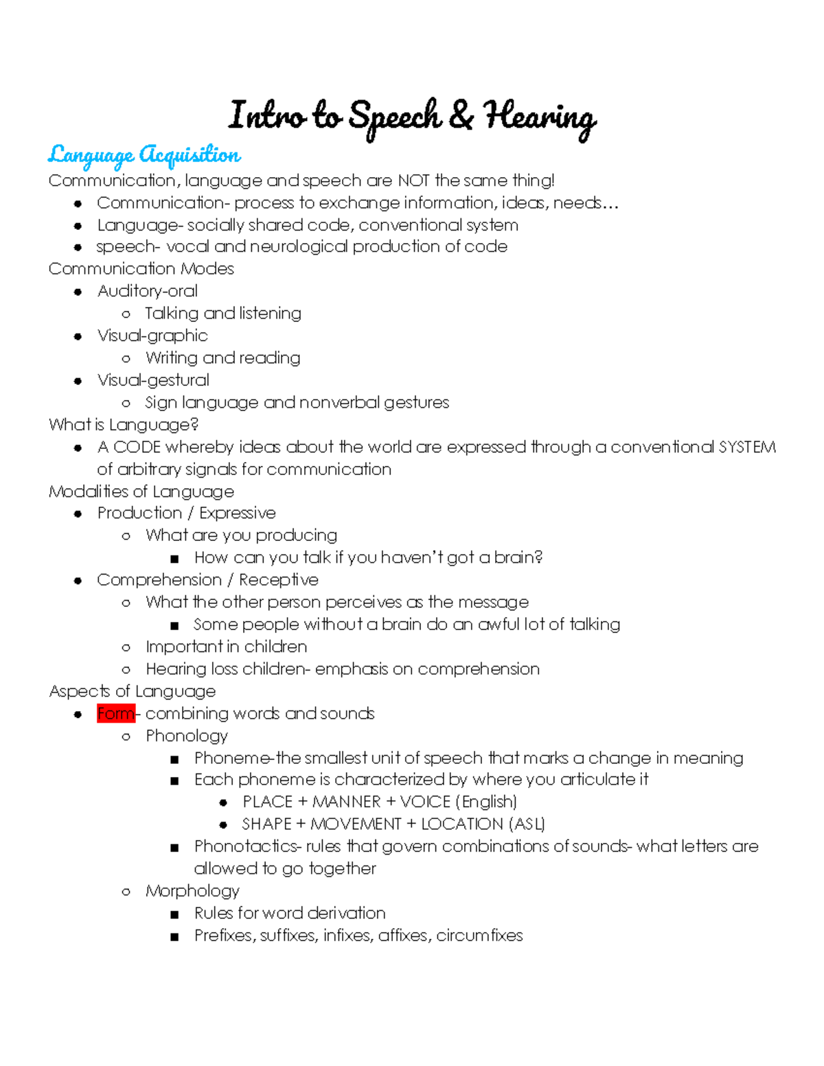 intro-to-speech-final-review-intro-to-speech-hearing-language