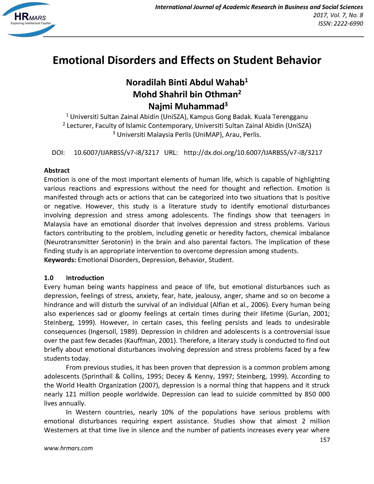 emotional-disorders-and-effects-on-student-behavior-2017-vol-7-no