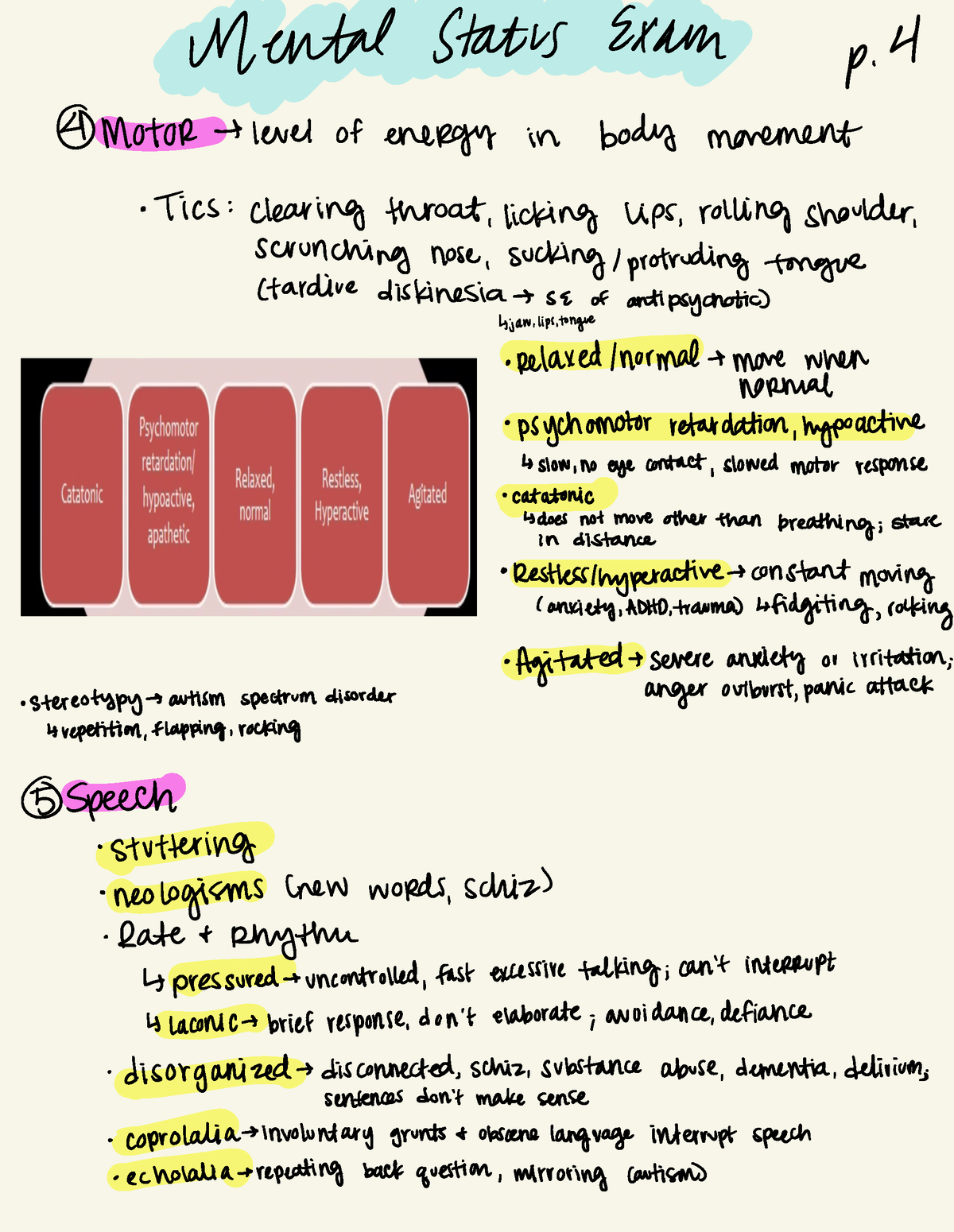 Unit 1. Mental Status Exam Summary. Robin Brou. - Mental Status Exam P ...