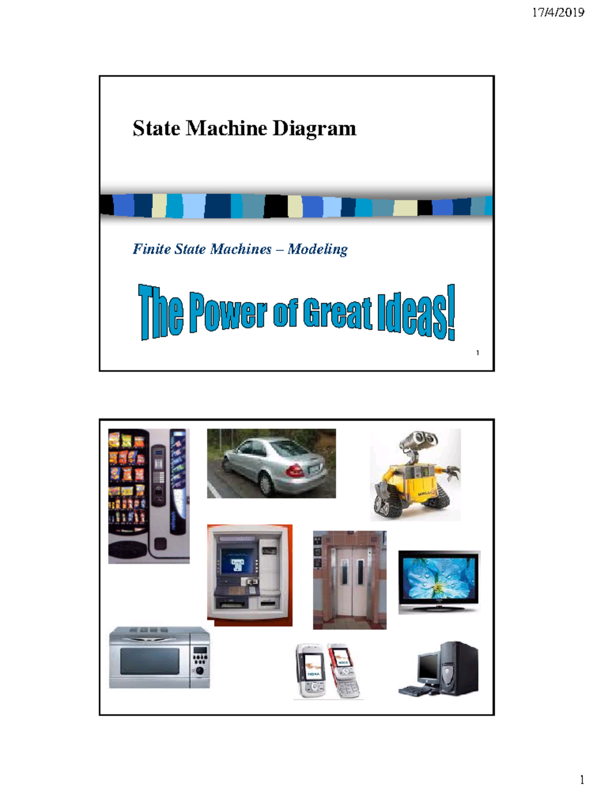 State Machine Diagram Notes 2 - 1 State Machine Diagram Finite State ...