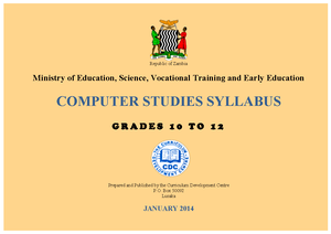 Computer Studies Grade 8 Lesson Plans - MINISTRY OF GENERAL EDUCATION ...
