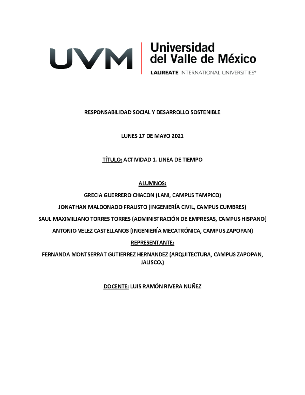 Actividad1 Línea Del Tiempo Responsabilidad Social Y Desarrollo Sostenible Lunes 17 De Mayo 6112