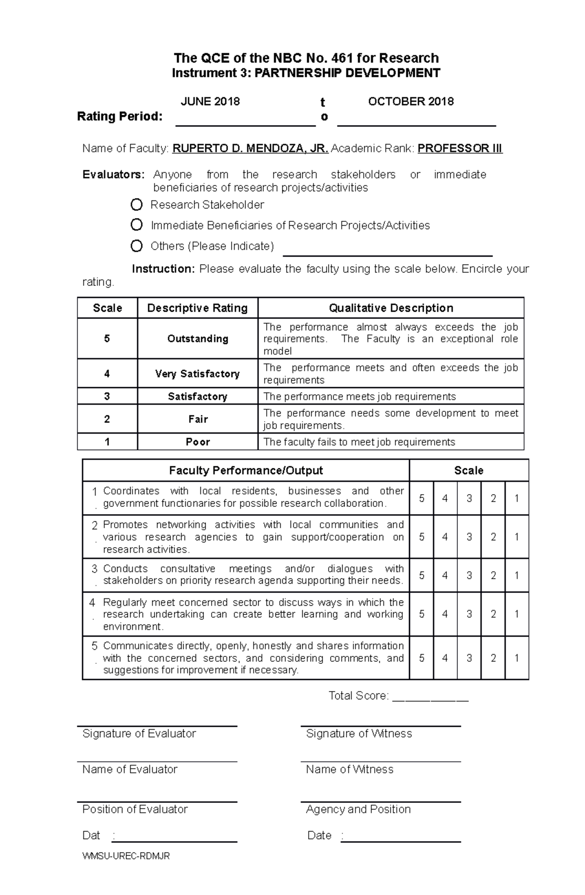 Top Sheet No.12 Research Instrument 3 Partnership Development 3 ...