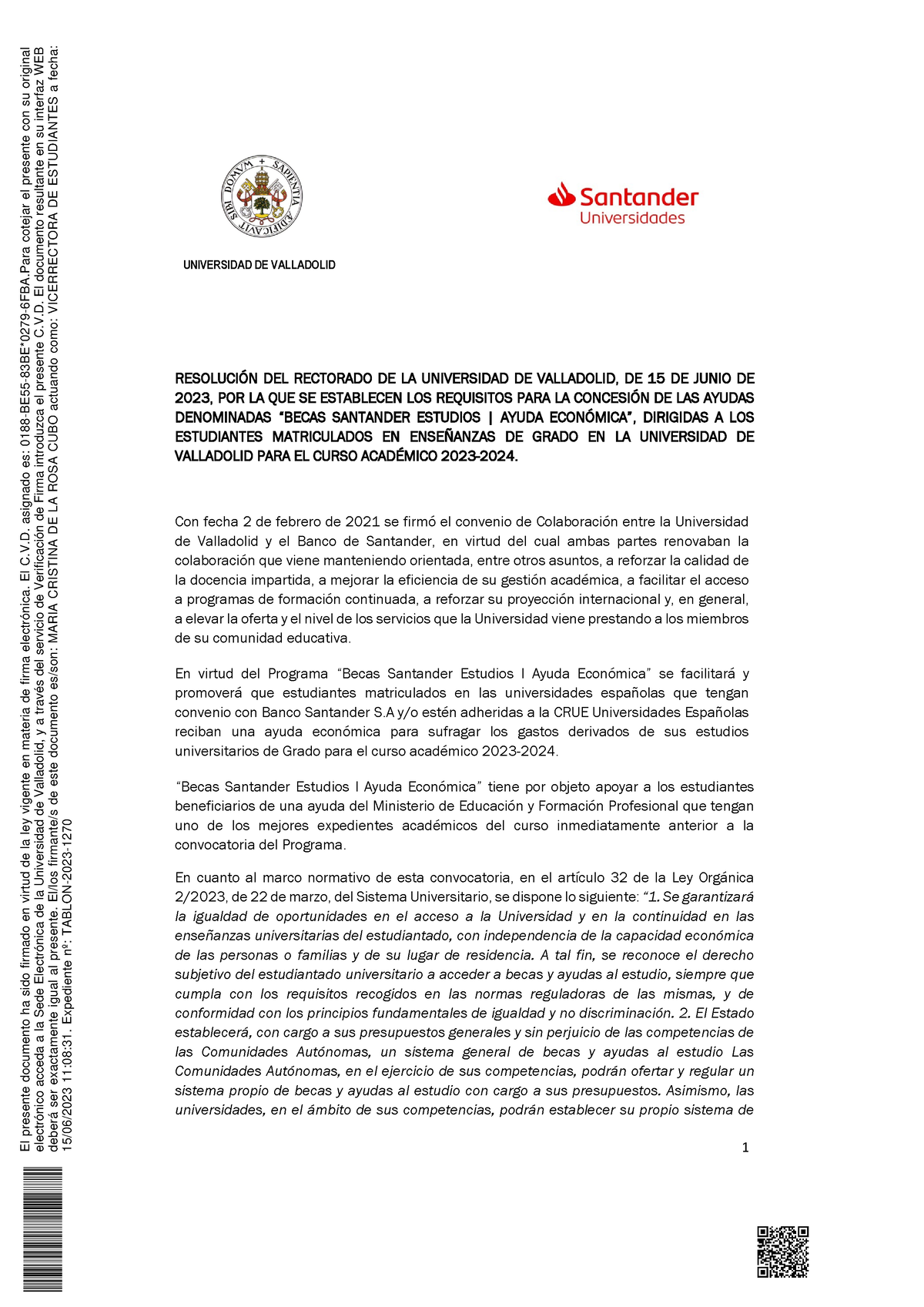 Convocatoria Becas Santander Estudios Ayuda Económica 20232024