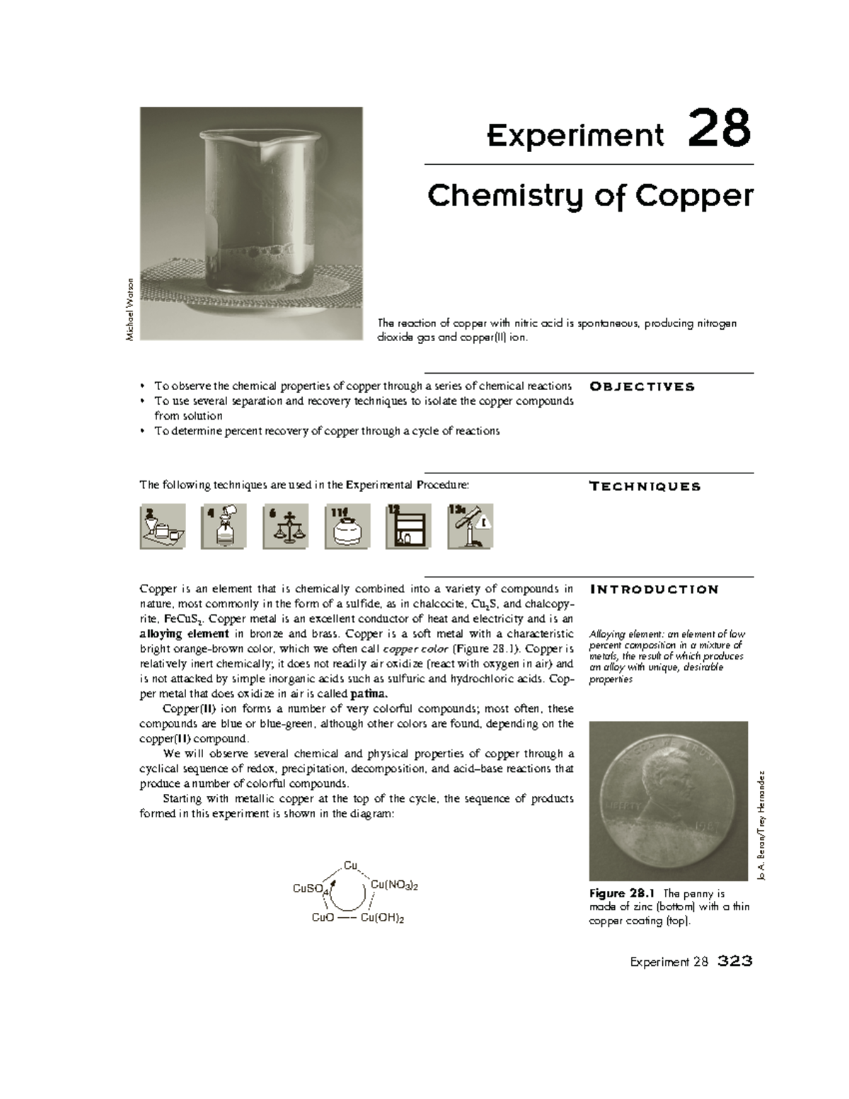 Chem Lab 28 Chem lab 28 chemistry of copper Experiment 28 Chemistry of Copper To observe the