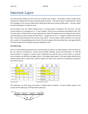 Lecture 4 Data Link Layer-notes - Data Link Layer The data link layer ...