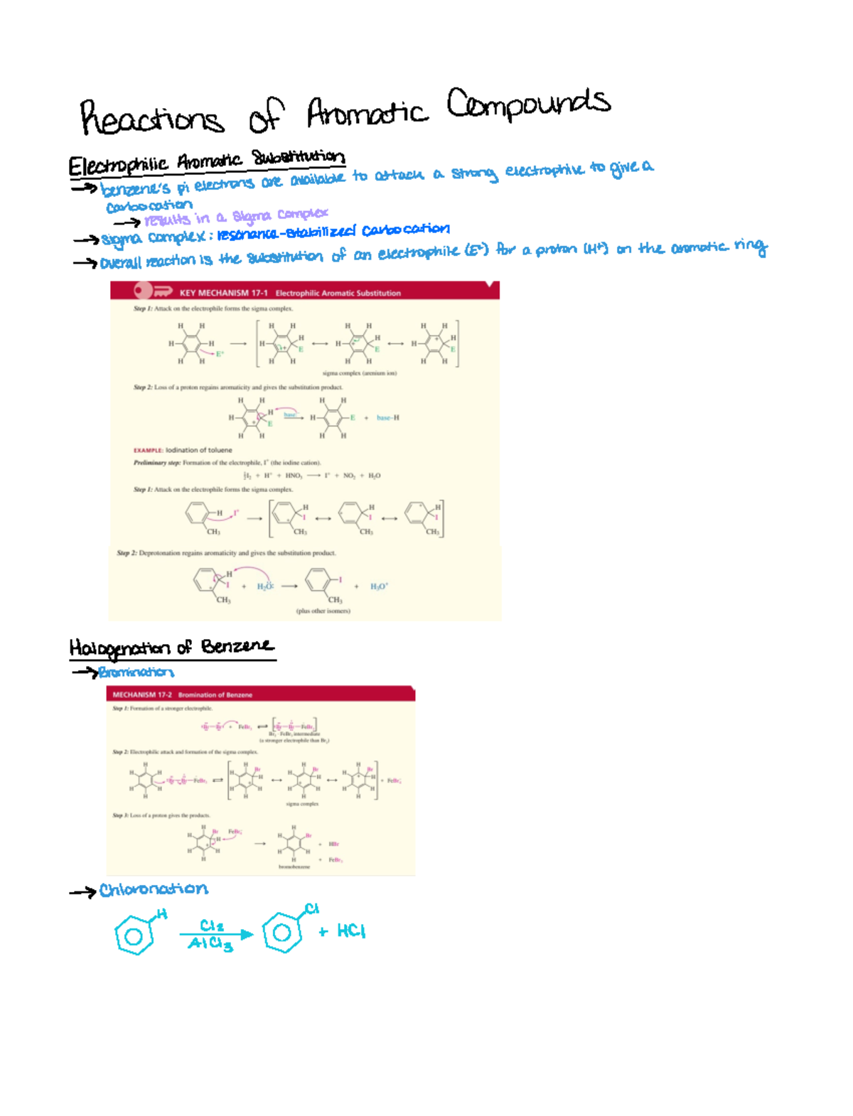 Chapter 17: Reactions Of Aromatic Compounds - Reactions Of Aromatic ...