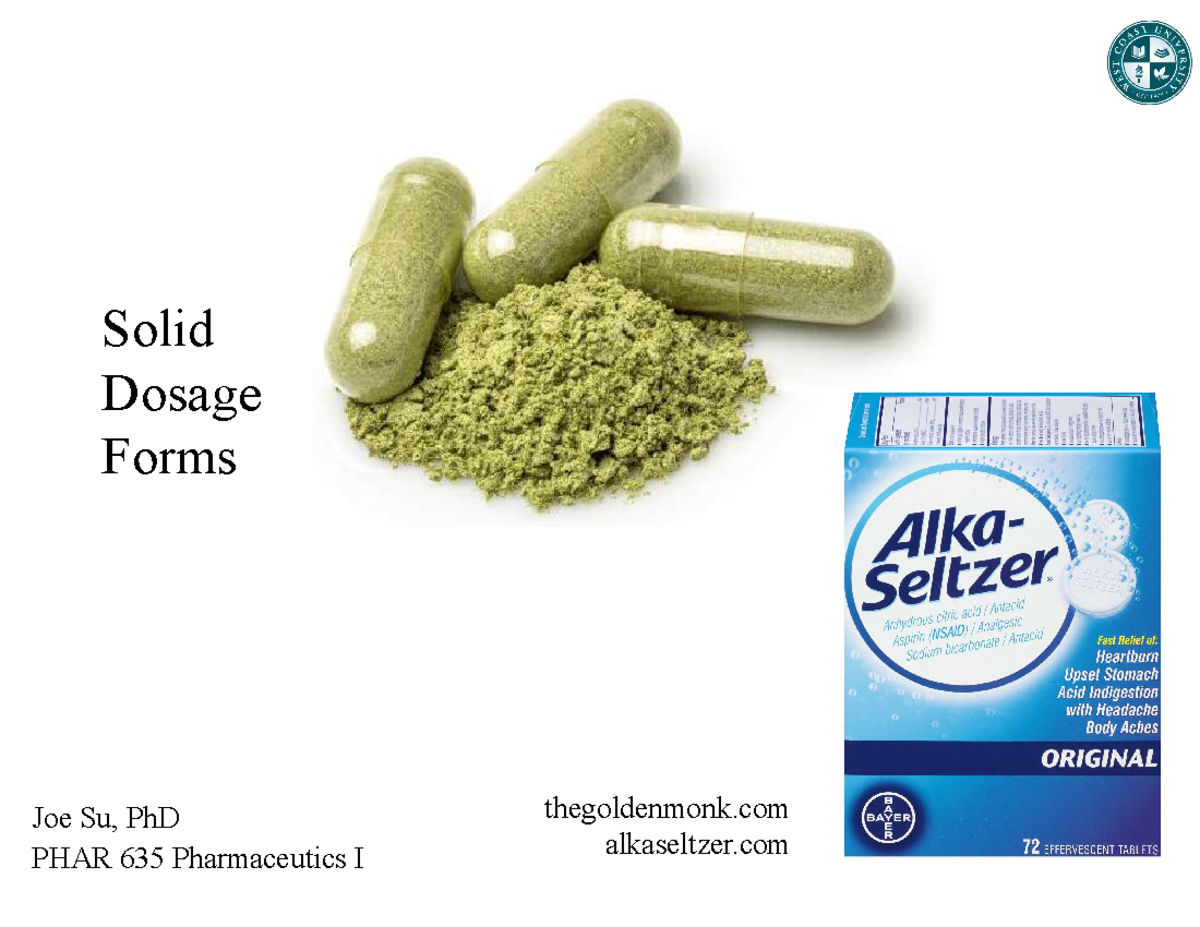 635 12.1 Solid Dosage Forms - Solid Dosage Forms thegoldenmonk ...