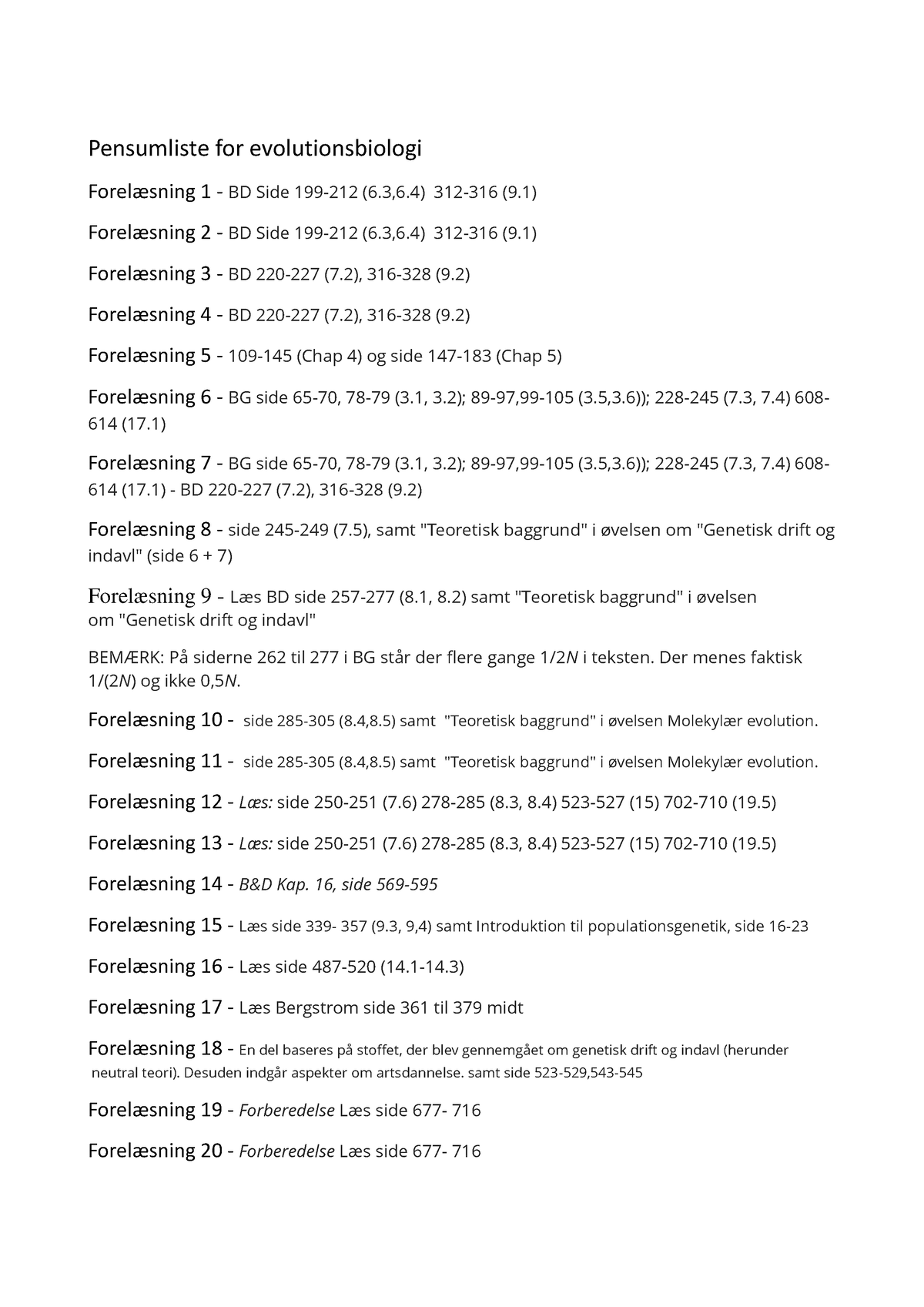 Pensumliste-for-evolutionsbiologi - Pensumliste For Evolutionsbiologi ...