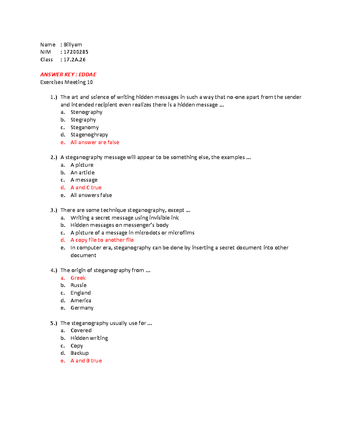 Exercise 10 - Tugas Bahasa Inggris Semester 2 - Teknologi Informasi ...