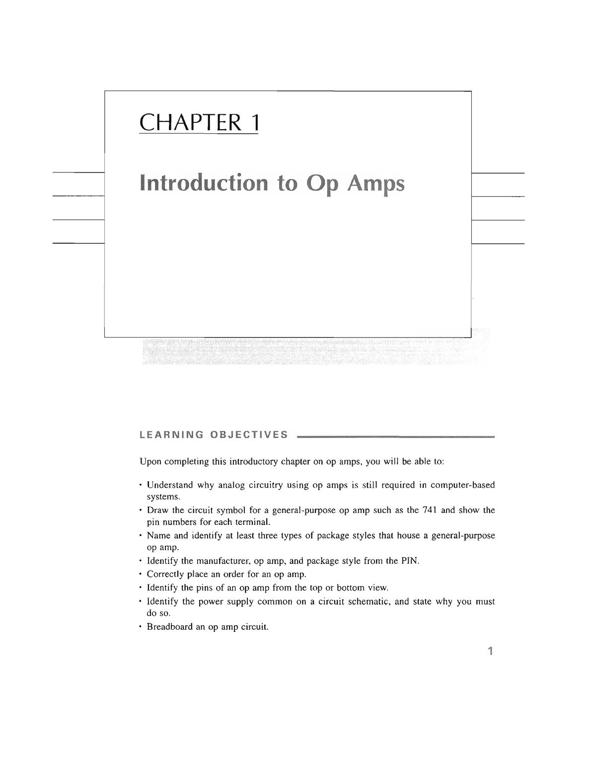 Chapter 1 - Introduction To Op Amps - Electronics - Studocu