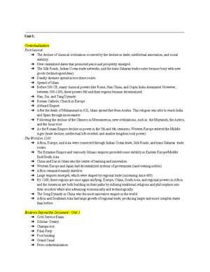 4 - These Notes Cover The Basics For APWH Notes And Include Vocabulary ...