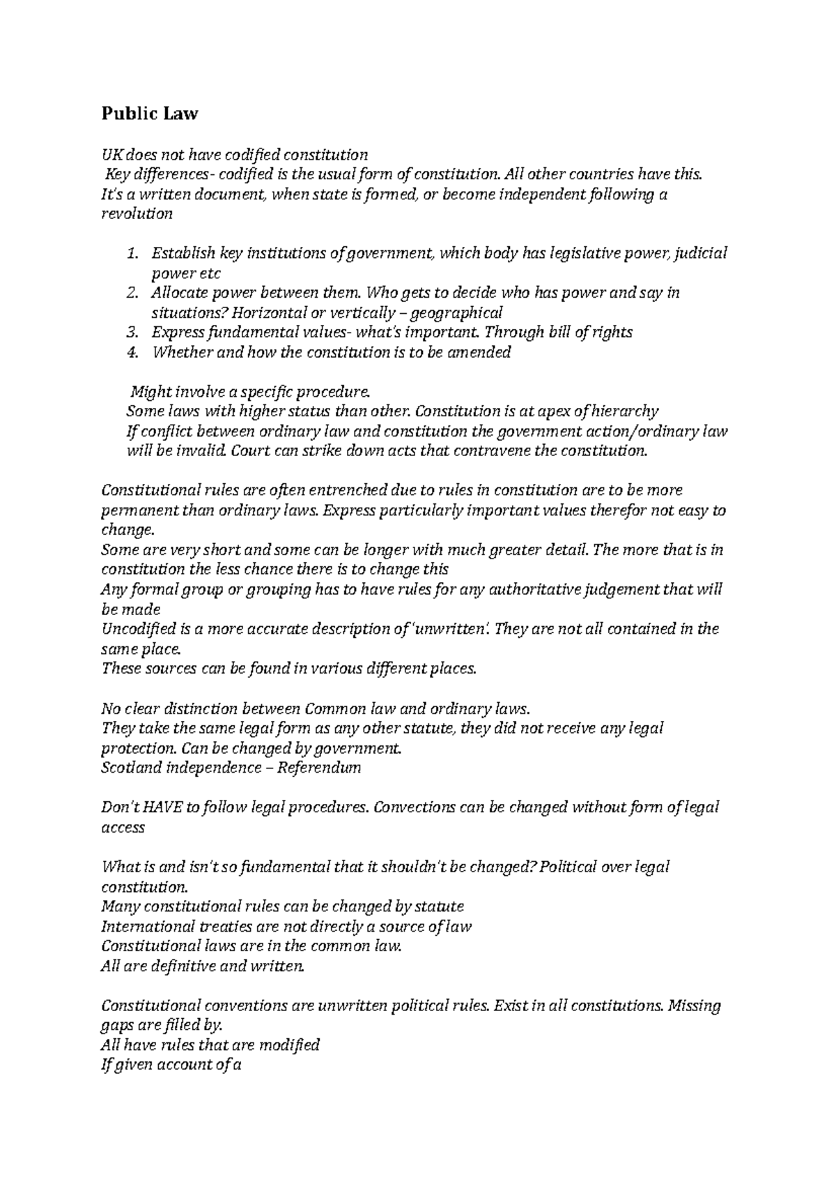Lecture notes 1-5 constitution/monarch/parliamentary format - M9116 ...