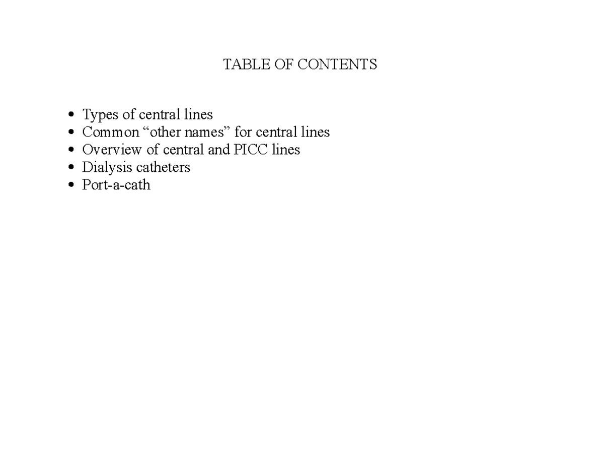 types-of-central-lines-hgndghmg-table-of-contents-types-of-central