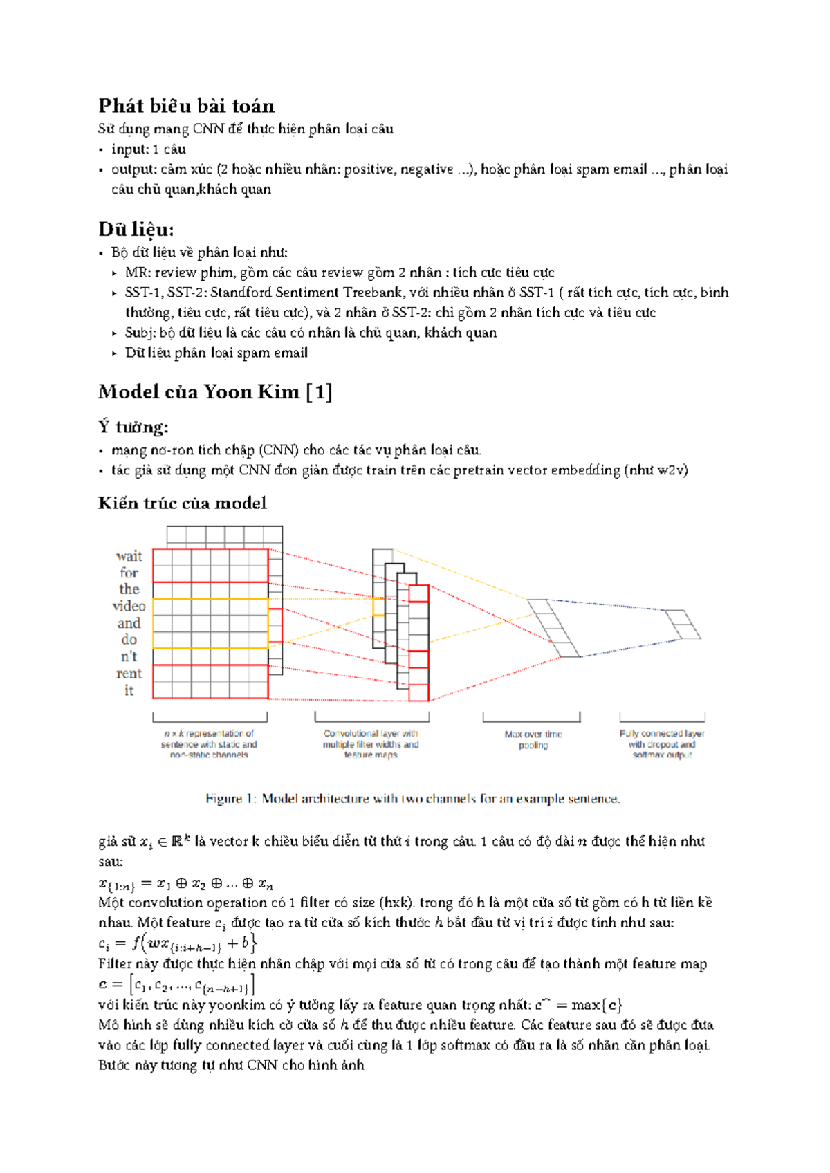 Notes CNNtext-5 - giang vien - Phát biểu bài toán Sử dụng mạng CNN để ...