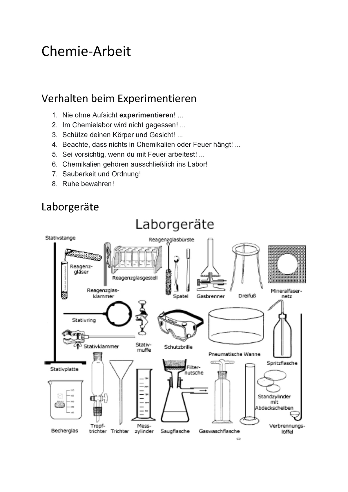 experiment planen chemie