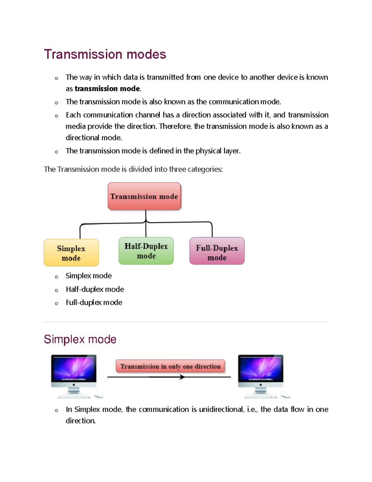 Transmission modes I'm student, i need of that particular doc