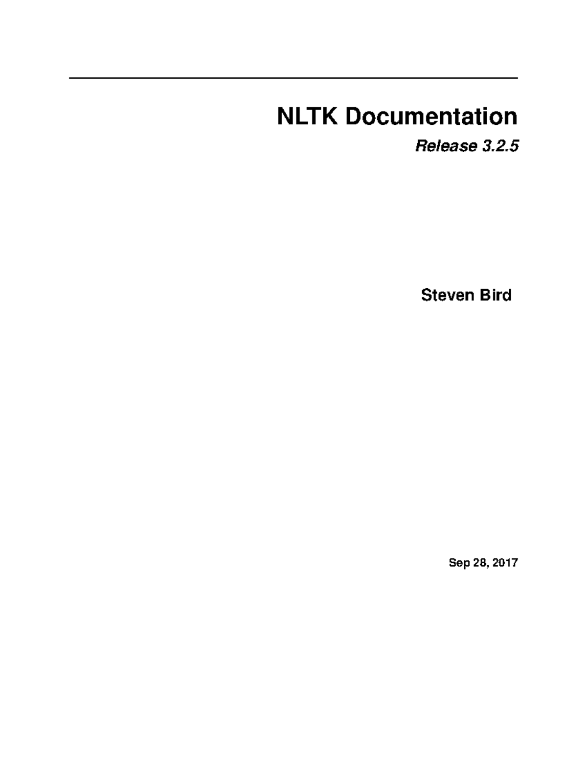 Nltk - Good for nltk - NLTK Documentation Release 3. Steven Bird Sep 28 ...