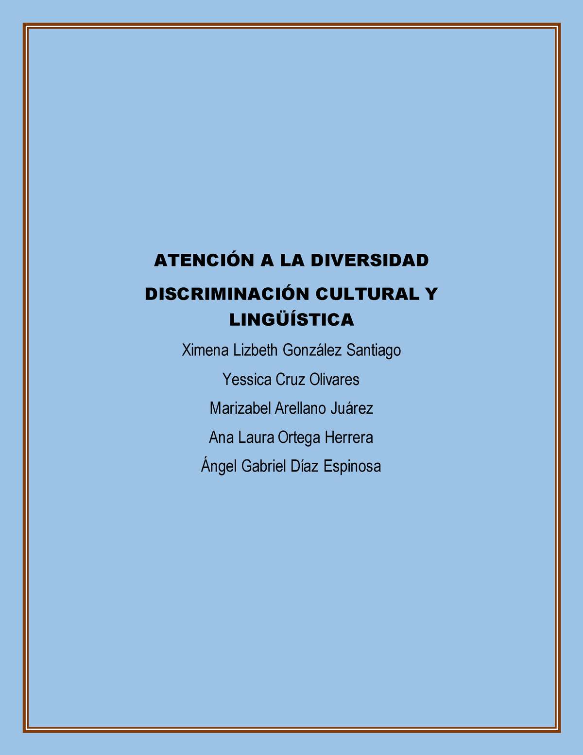 LA Escuela COMO Espacio Social Y Cultural - ATENCI”N A LA DIVERSIDAD ...