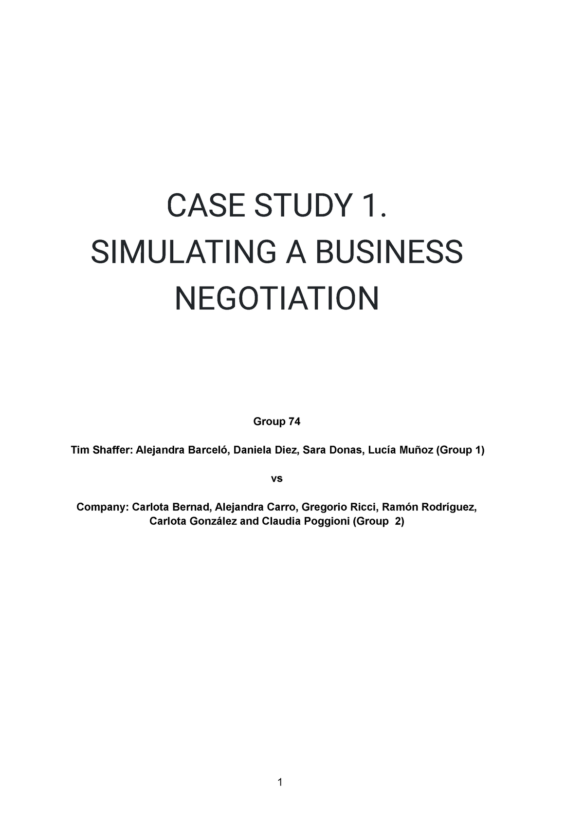 negotiation analysis case study