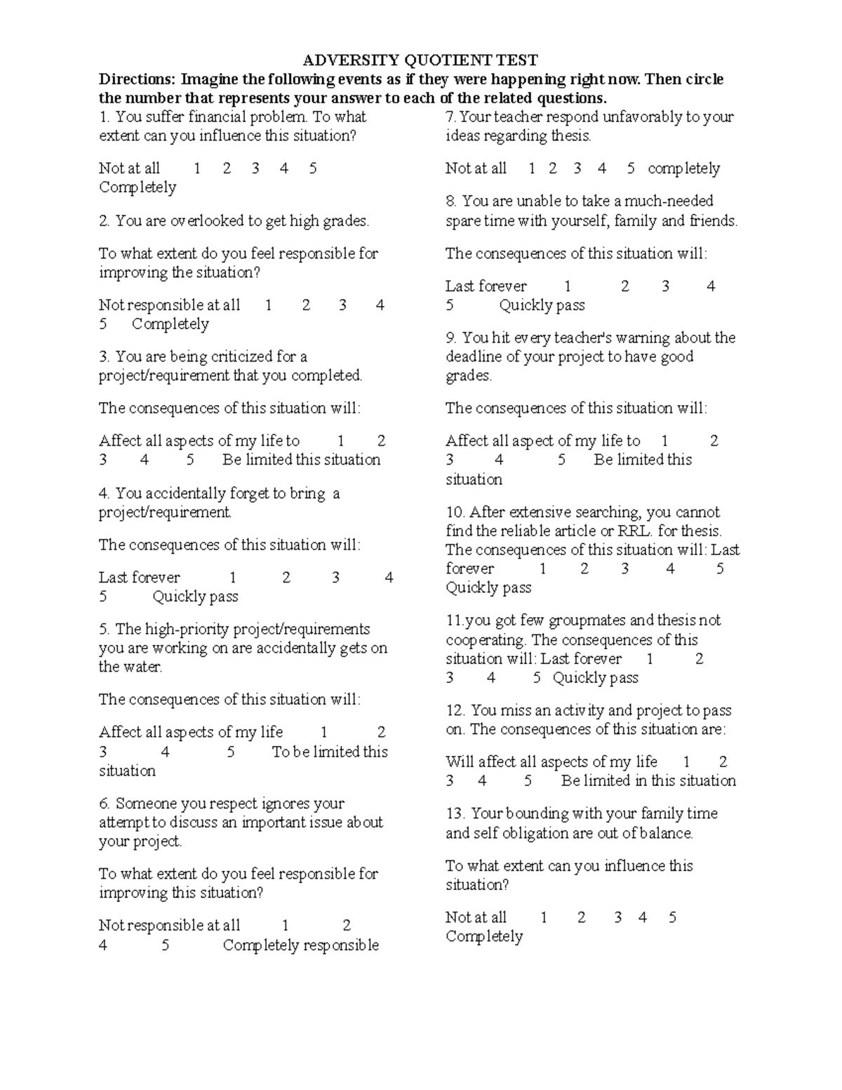 adversity-response-profile-adversity-quotient-test-directions