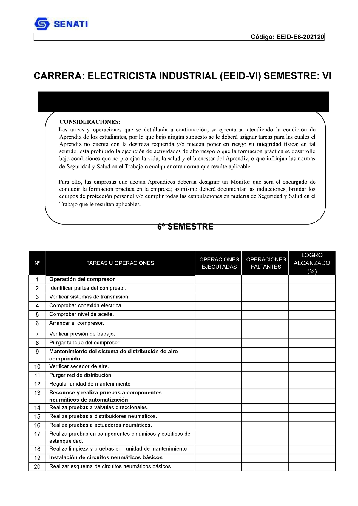 EEID-616 PEA - Código: EEID-E6- CARRERA: ELECTRICISTA INDUSTRIAL (EEID ...