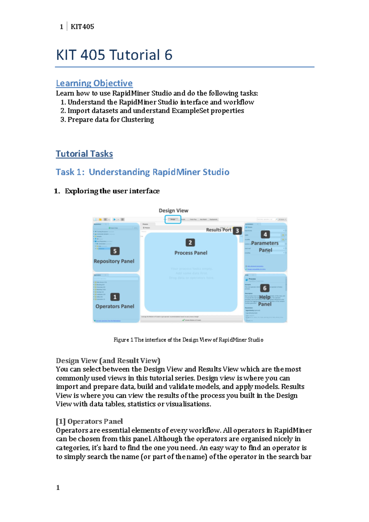 Tutorial week 7 - KIT 405 Tutorial 6 Learning Objective Learn how to ...
