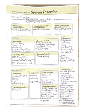 Alt Lumbar Puncture - Ati Active Learning Template - Active Learning 