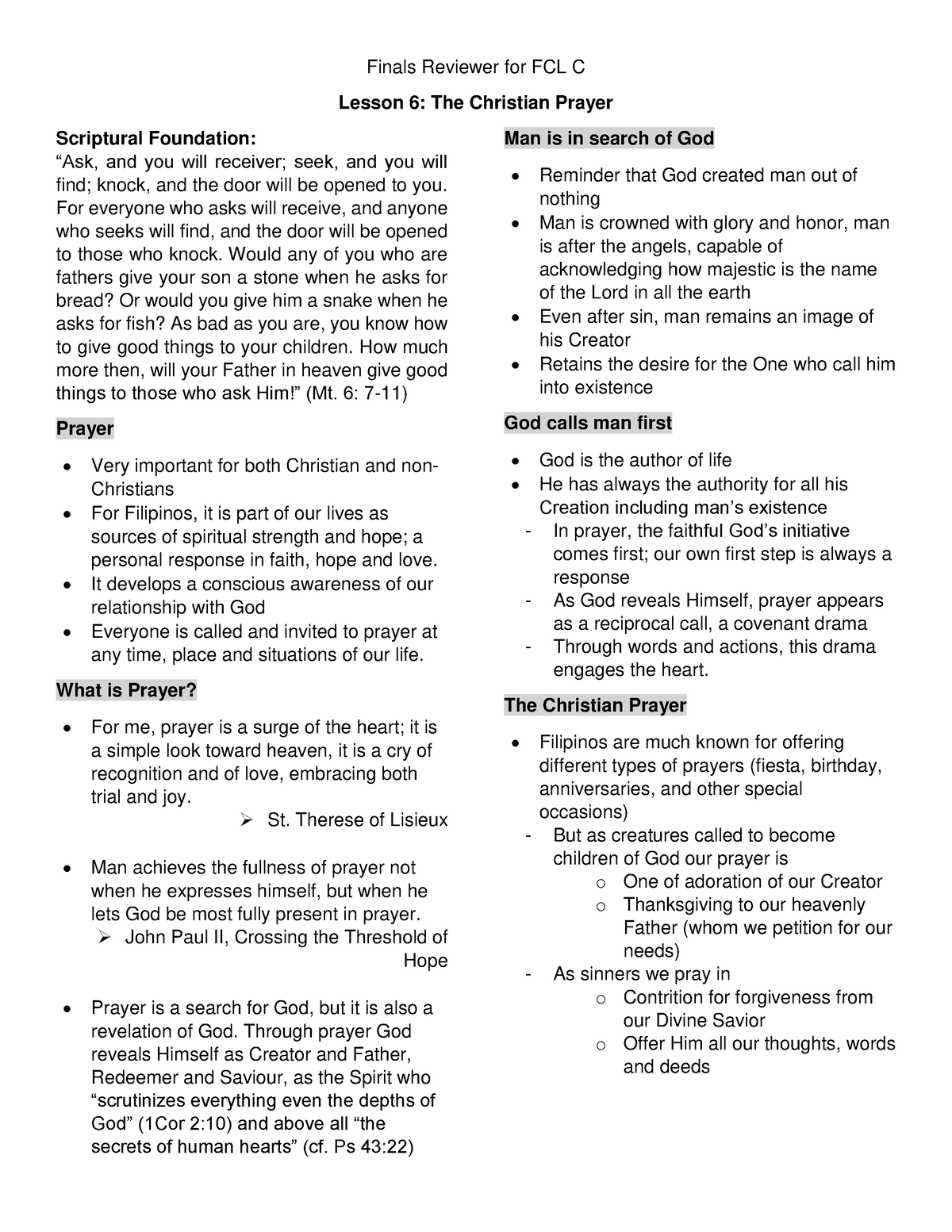 Finals-Reviewer-for-FCL-C - Finals Reviewer for FCL C Lesson 6: The ...