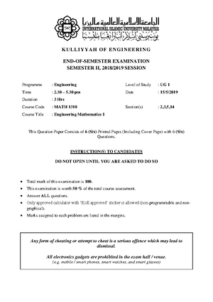 statics problem Q1c-sol - Kulliyyah of Engineering, IIUM MECH1301 ...