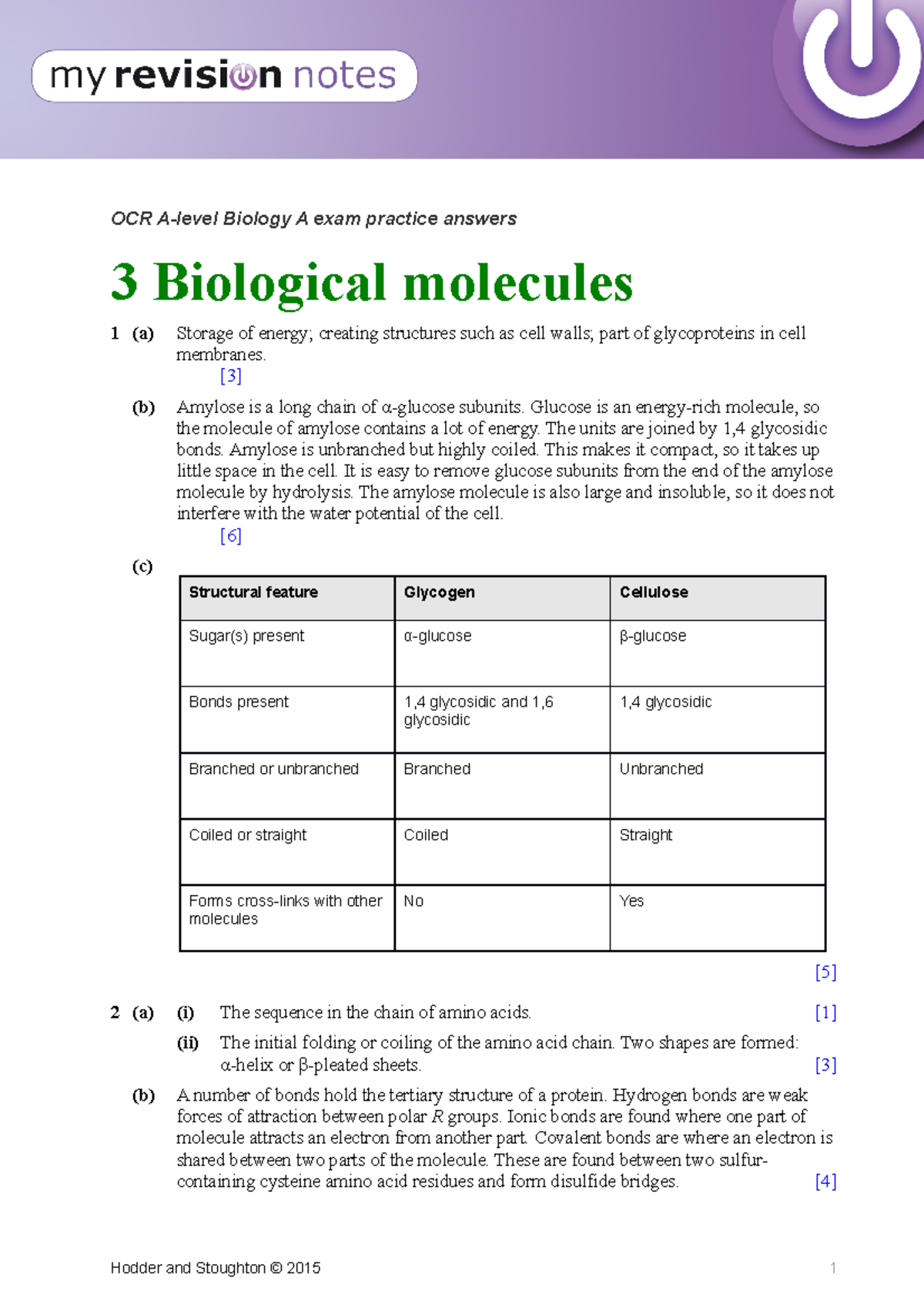 842269 Ocr A Biol A Sochacki Epas Ch3 Ocr A Level Biology A Exam Practice Answers 3 Biological