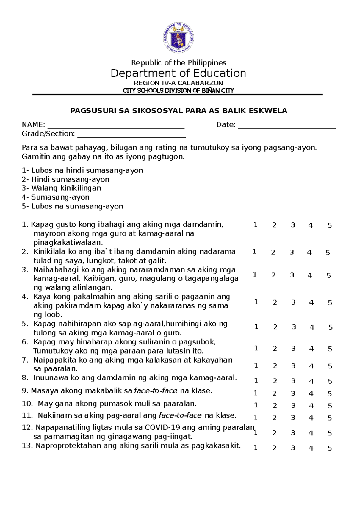 PSS-EVAL-FORM - jsjsjwjajjwjwiwiw - Republic of the Philippines ...