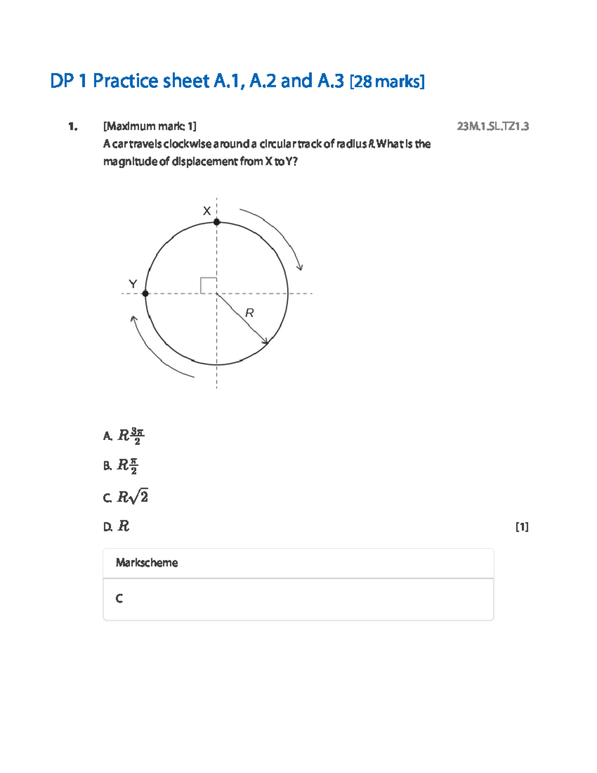 DP 1 Practice sheet A.1, A.2 and A.3 MS - DP 1 Practice sheet A, A and ...