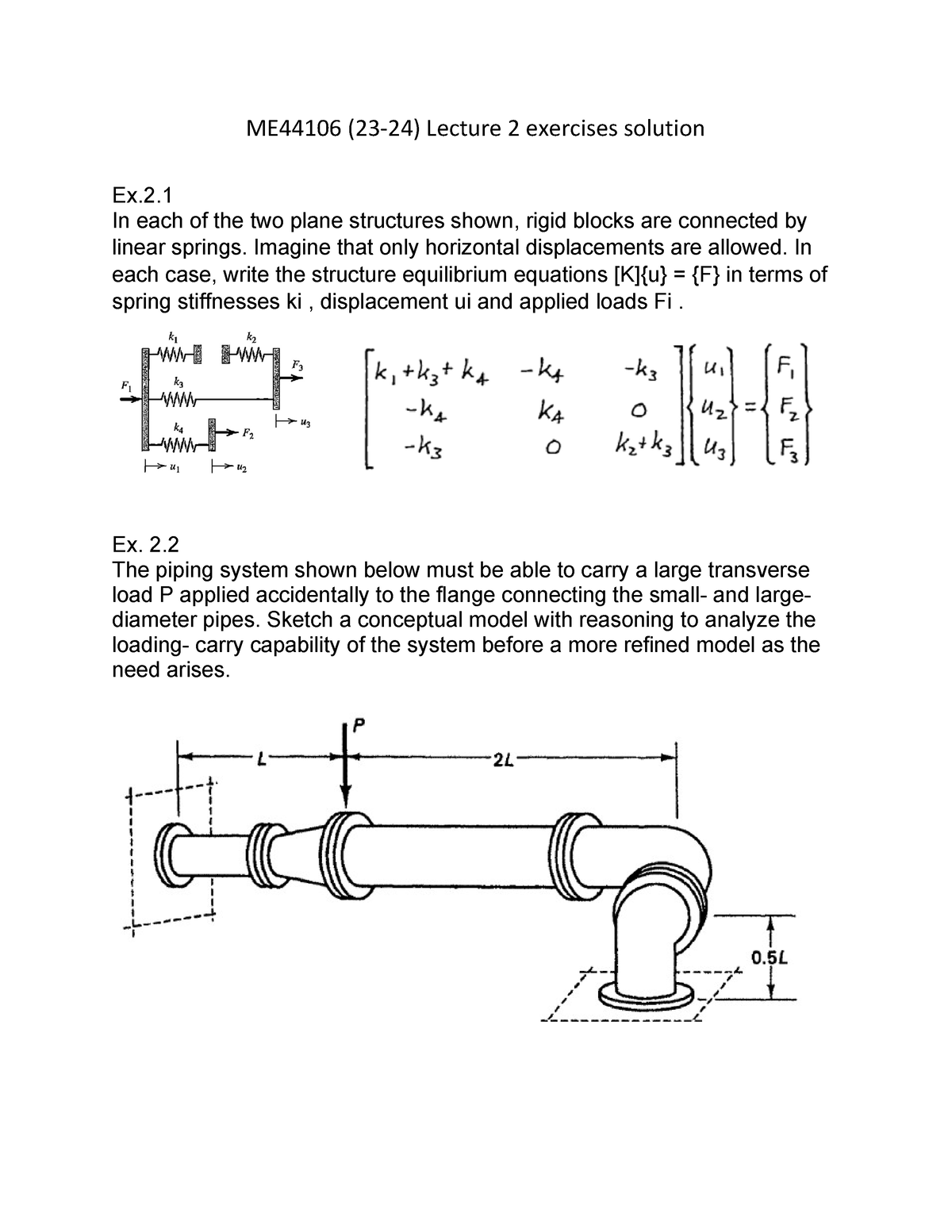 Lecture 2 Exercises Solution - ME44106 (23-24) Lecture 2 Exercises ...