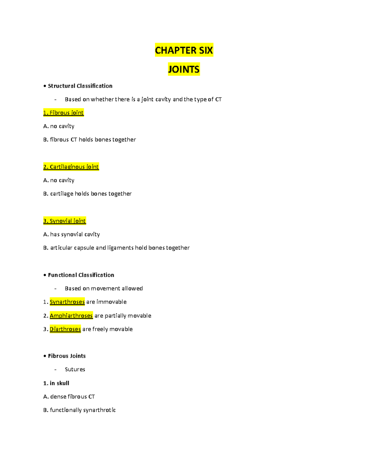 Chapter SIX Joints - Lecture Notes 9 - CHAPTER SIX JOINTS - Structural ...