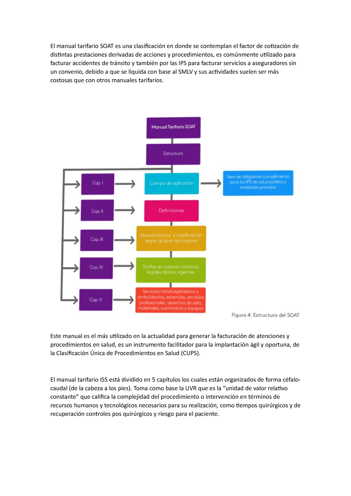 Manual tarifario SOAT Informe de costeó servicios de salud 1 informe