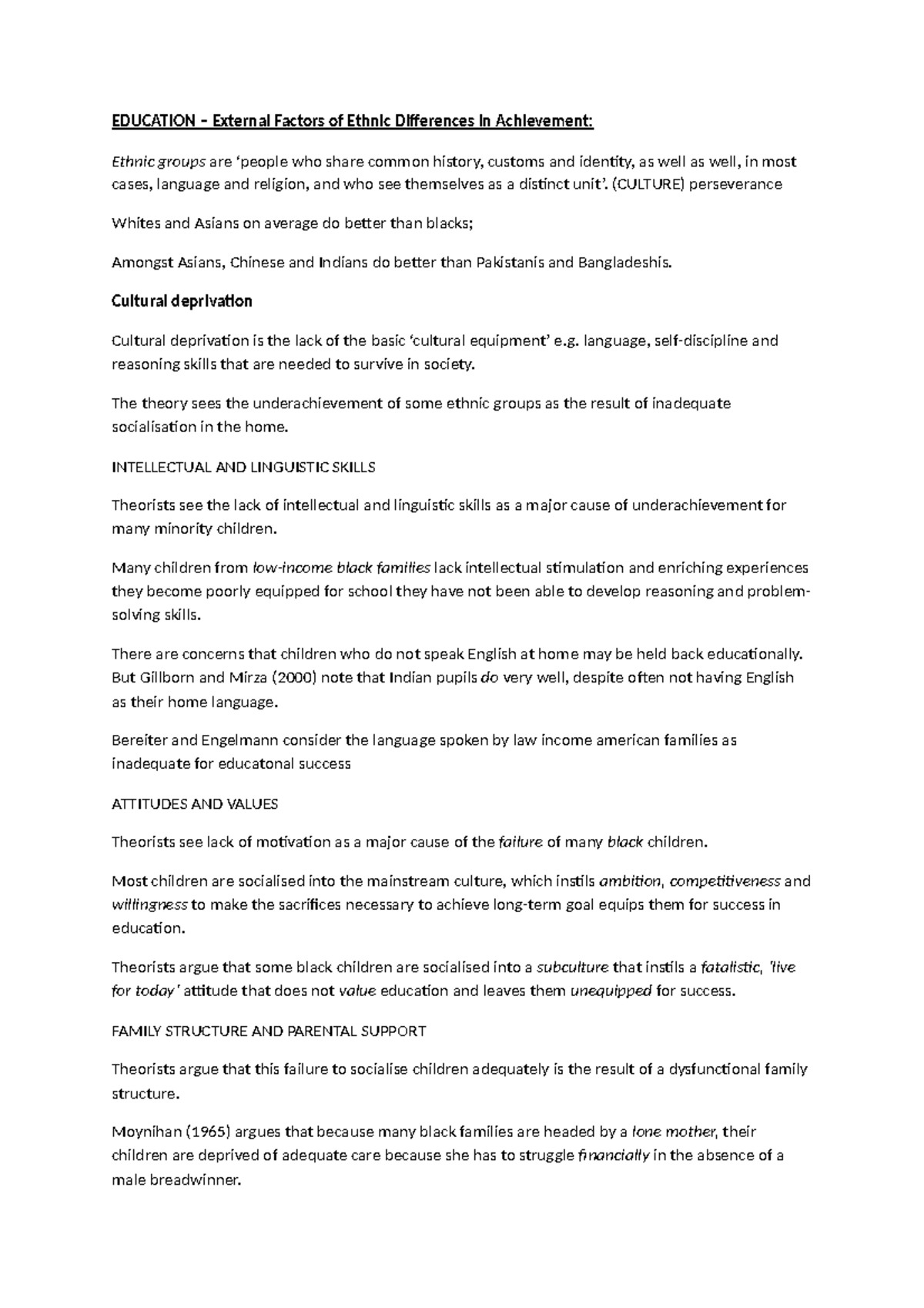 Ethnicity - EDUCATION – External Factors of Ethnic Differences in ...