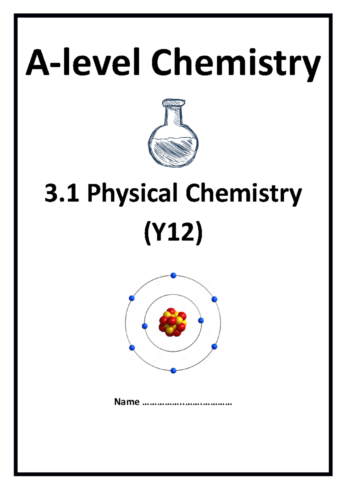 Aqa a level chemistry checklist Alevel Chemistry 3 Physical